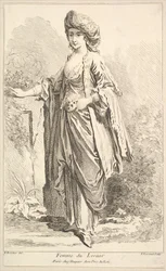 Femme du Levant, du Recueil de diverses figures étrangères inventées par F. Bouc..., 18e siècle