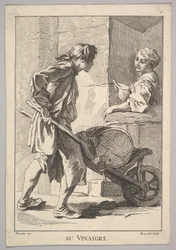 Copie inversée de Au Vinaigre, des Cris de Paris, 18ème siècle