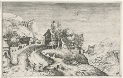 Village dans un paysage montagneux