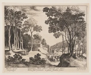 Le Christ guérissant la femme ensanglantée, extrait de Paysages avec scènes de la vie du Christ
