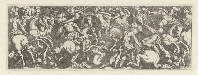 Combat entre cavaliers et fantassins (Cavalerie)