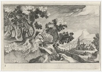 Paysage avec quelques bâtiments
