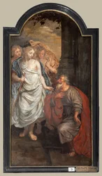 Église paroissiale (Sint-Walburgakerk). Peinture, triptyque. Simon De Pape (?). Rachat des esclaves chrétiens aux Turcs.