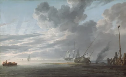 Estuaire à la fin du jour, vers 1640-1645 (huile sur panneau)