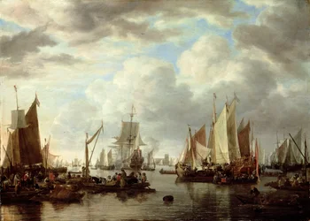 Navires devant Dordrecht, 1651