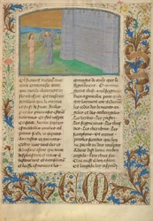 Le mur de métaux et de joyaux entourant les anges et les saints