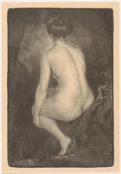 Femme nue assise