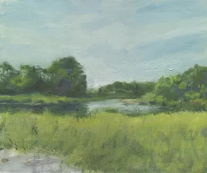 Plage de Burying Hill, 2013 (huile sur toile)