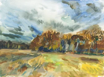 Richmond Park, 2018 (aquarelle sur papier)