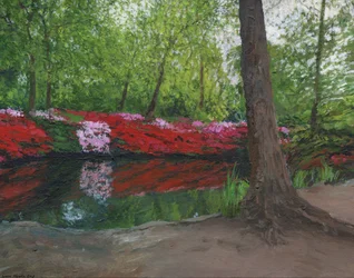 Still Pond, Richmond Park, 2013 (acrylique sur toile)