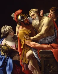 Énée et son père fuyant Troie, vers 1635
