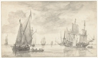 Paysage marin avec plusieurs navires