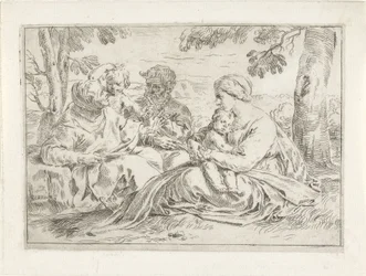 Sainte Famille avec Élisabeth et le jeune Jean-Baptiste