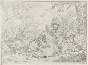 Sainte Famille avec le jeune Jean-Baptiste