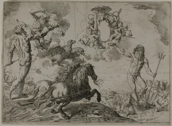 Jupiter, Neptune et Pluton Offrant leurs Couronnes aux Armes du Cardinal Borghese
