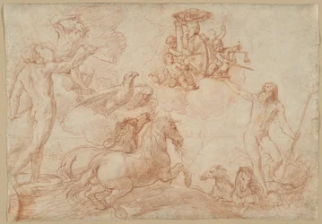 Jupiter, Neptune et Pluton rendant hommage aux armoiries du cardinal Borghese