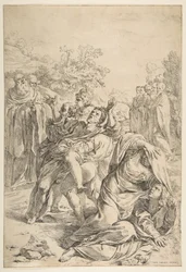 Saint Benoît exorcisant un démon, ca. 1637-1639