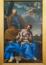 La Sainte Famille. Le repos lors de la fuite en Égypte, vers 1640 (huile sur toile)