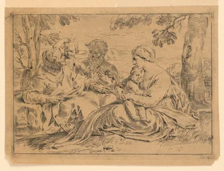 La Sainte Famille avec Saint Jean et Sainte Élisabeth