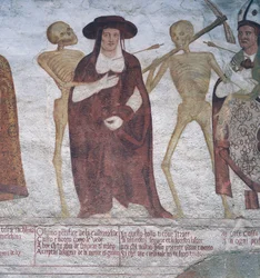 Le Cardinal et la Mort, détail de La Danse Macabre
