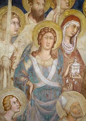 Maestà, détail de Saint Michel (détail)