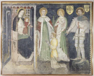 Madone et Enfant avec Sainte Catherine, Sainte Ursule, Saint Georges et le Patron, Théodoric de Chur
