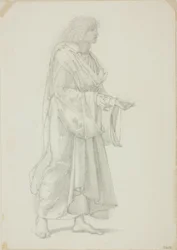 Figure masculine drapée debout