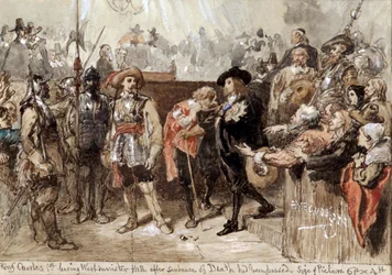 Charles Ier quittant Westminster Hall après son procès, 1870