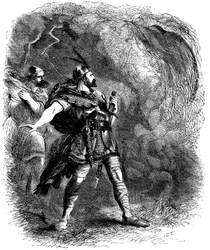 Macbeth et Banquo rencontrant les trois sorcières, 1858