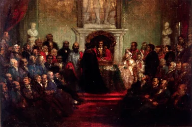 Présentation de la liberté de la ville au général Garibaldi, 20 avril 1864