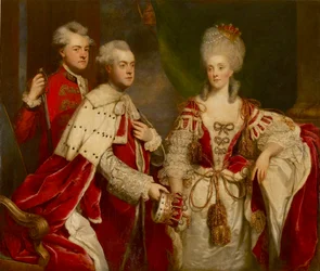 George, 2ème comte Harcourt, sa femme Elizabeth, et son frère William, 1780