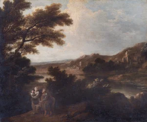 Paysage avec la fuite en Égypte, 18ème siècle