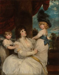 Portrait de Jane, Comtesse de Harrington, avec ses fils, le Vicomte Petersham et l