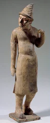 Art chinois : statuette en terre cuite d