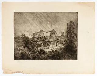Chariot et ruines