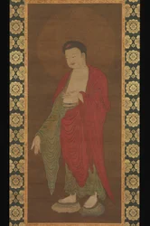 Bouddha Amitabha descendant de sa Terre Pure