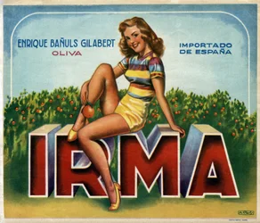 Image publicitaire « Irma » pour les oranges de Valence en Espagne