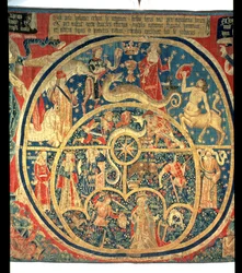 Tapisserie astrologique (détail central)