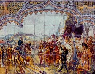 Boabdil remet les clés de Grenade aux Rois Catholiques en 1492