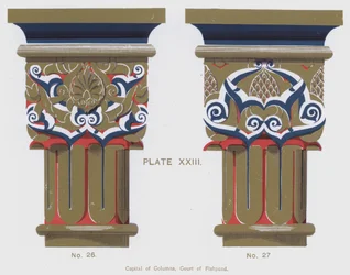Chapiteau des colonnes, Cour de l