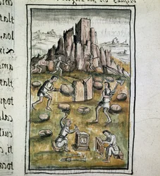 Codex de la conquête du Mexique : Travail de la pierre