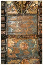 Plafond peint du sanctuaire de Notre-Dame des Ermites à As Ermidas, Galice, Espagne. XVIIe siècle