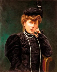Portrait de la duchesse Maria del Carmen Villahermosa (1815-1905), peinture anonyme, fin du XIXe siècle