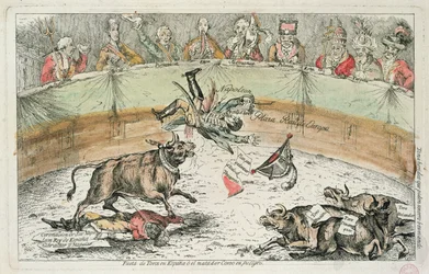 Taureau espagnol, caricature de Joseph Bonaparte, roi d
