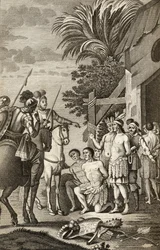 La conquête espagnole du Chili par Alonso de Ercilla, tiré de 