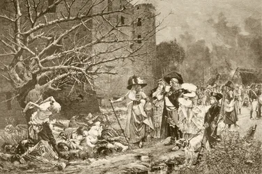 Le massacre de Machecoul, France, pendant la Révolution française, d