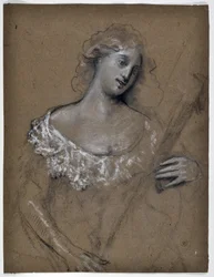 Étude de femme jouant du luth