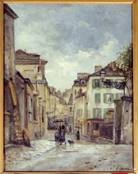 Une rue du vieux Montmartre à Paris