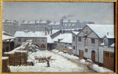 Les faubourgs de Paris sous la neige