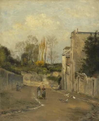 Montmartre, la rue Cortot, vers 1872-76